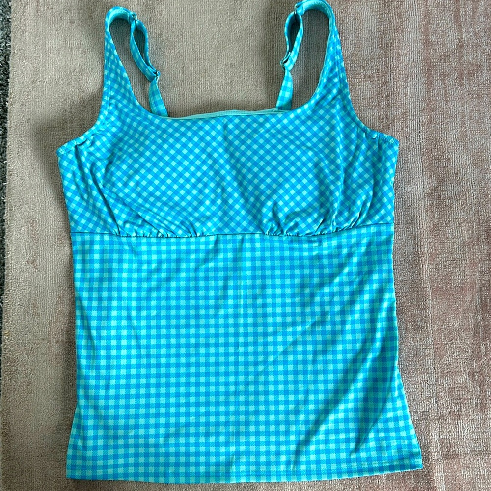Lands End Tankini Top Size 16 DD Underwire